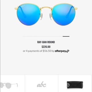 Customized Polarized Blue & Gold unisex Raybans